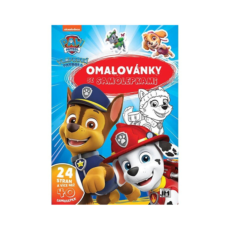 OMALOVÁNKY A4 SE SAMOLEPKAMI TLAPKOVÁ PATROLA