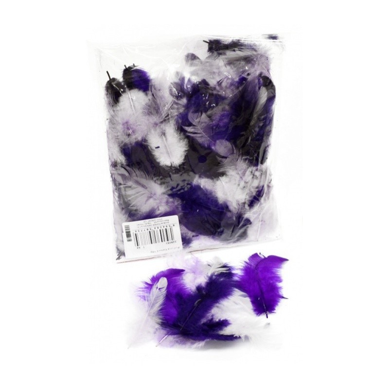 Peří - mix fialová 10 g - 229053
