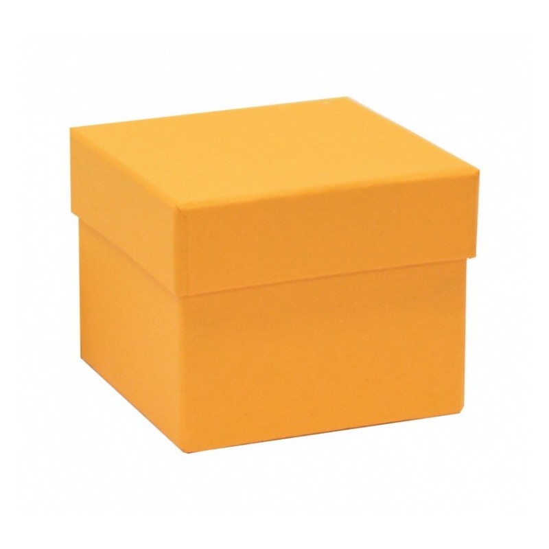 Dárková krabička D1 - oranžová - 8,5 x 8,5 x 7 cm