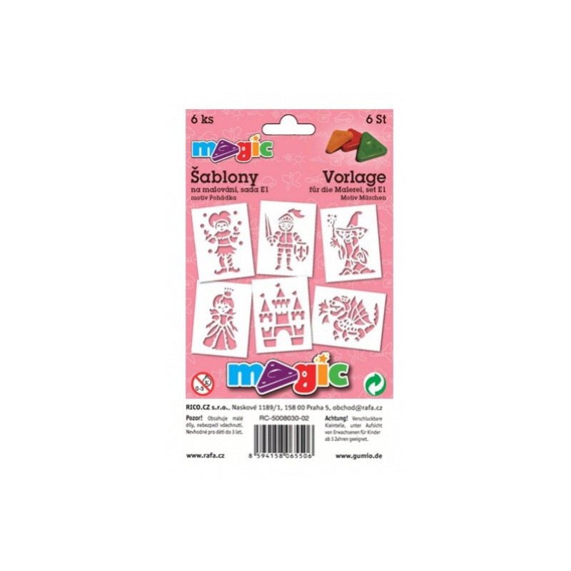 Šablony Magic - sada E1 - Pohádka - 6 ks 8040