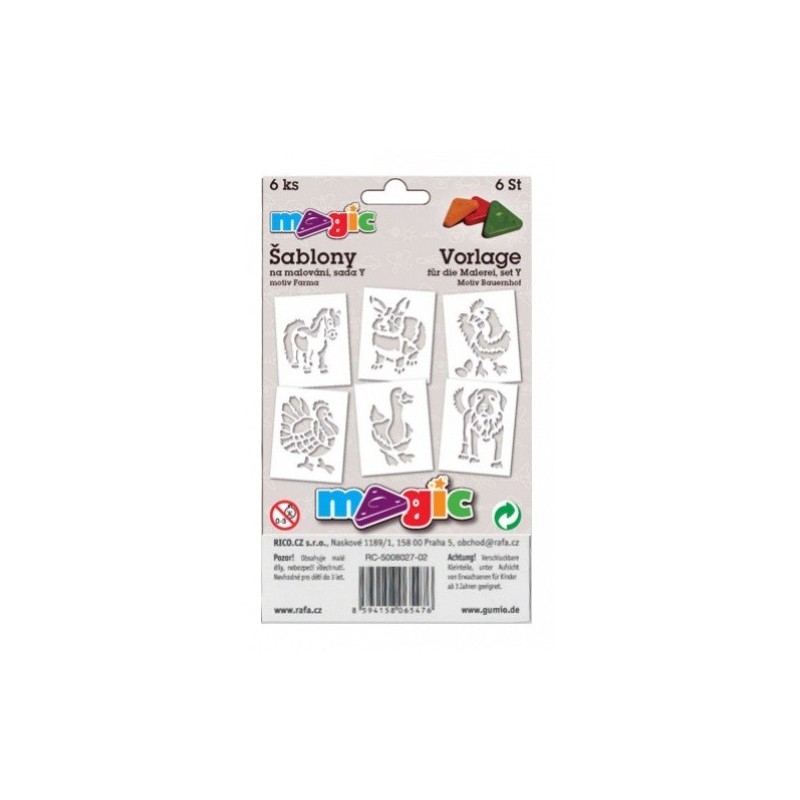 Šablony Magic - sada Y - Farma - 6 ks 8034