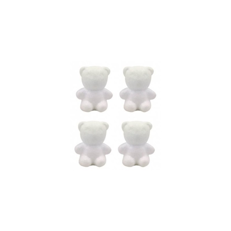 Medvídci z polystyrenu 5 cm, 4 ks