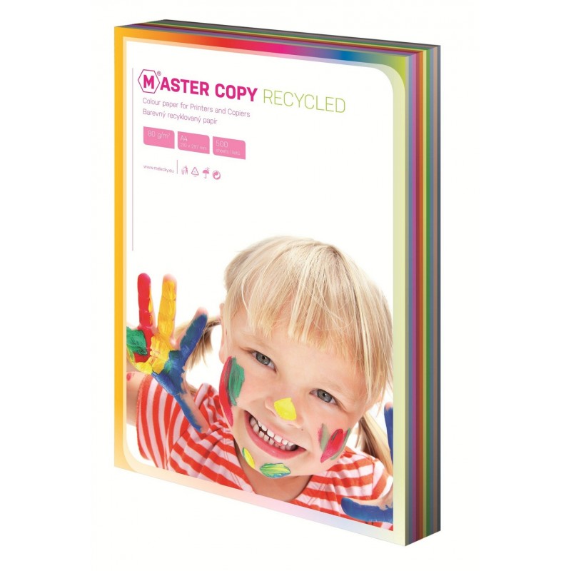 Papír kopírovací EKO colour Master A4, 80g duha mix 10 barev - 500 listů