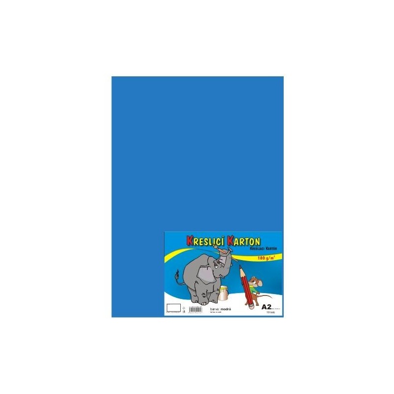 Karton kreslicí barevný A2 180g / 100l modrý