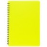 Blok kroužkový plastic s boční spirálou NEON A5 linkovaný, 60 listů, žlutý