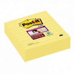 Blok samolepicí Post-it 101 x 101 mm linkovaný, žlutý, 3 ks