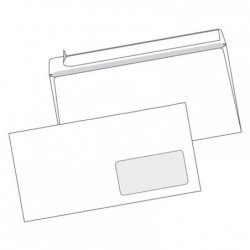 Obálka DL samolepicí s okénkem, s krycí páskou, 1000 ks, 110 x 220