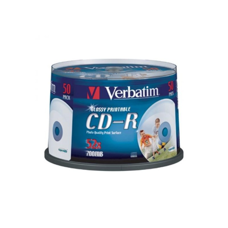 CD -R VERBATIM potisknutelné, cake box, 52x, 50 ks