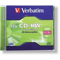 CD -RW VERBATIM jewel box, 1 ks