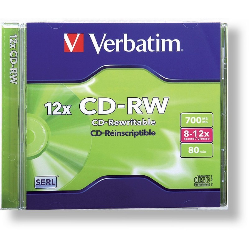 CD -RW VERBATIM jewel box, 1 ks