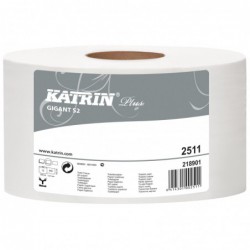 Papír toaletní JUMBO Katrin Plus 180 mm, 2-vrstvý, bílý / 12 ks