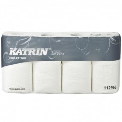 Papír toaletní Katrin Plus 160 útržků, 2-vrstvý bílý / 8 ks