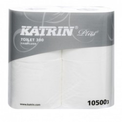 Papír toaletní Katrin Plus 300 útržků, 2-vrstvý bílý / 4 ks