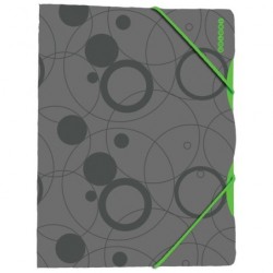 Desky s gumičkou DUO COLORI A4 šedo/zelené