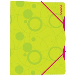 Desky s gumičkou DUO COLORI A4 zeleno/růžové