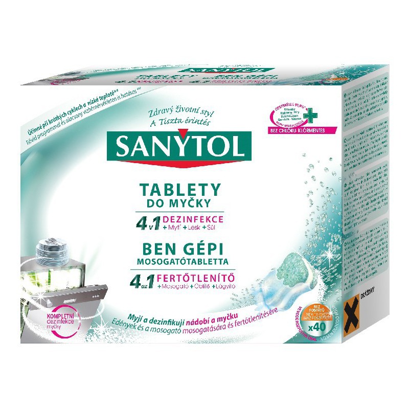 Sanytol tablety do myčky 4v1 40 ks