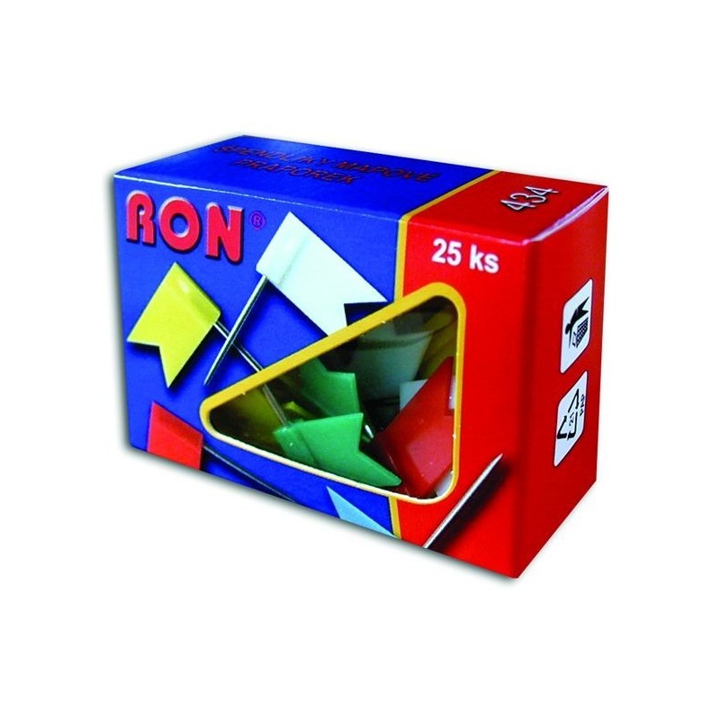 Špendlíky mapové 25ks/praporek