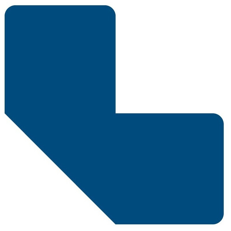 Samolepicí podlahové značení “L“ 100 x 50 mm modré /10 ks
