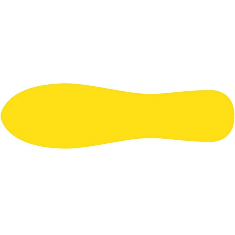 Samolepicí podlahové značení stopa 280 x 84 mm žlutá /10 ks