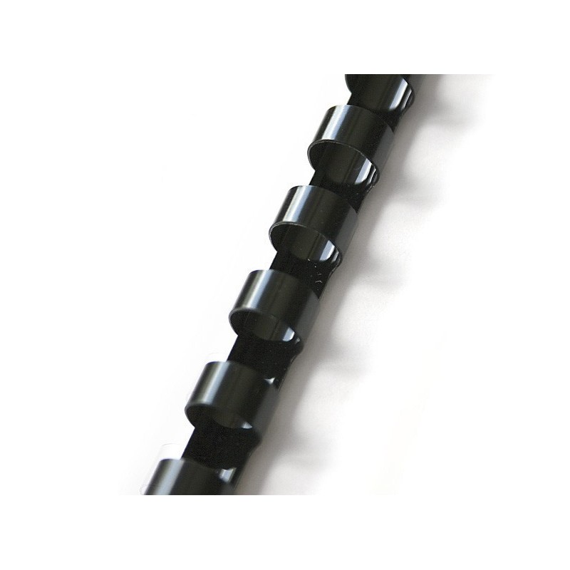 Hřbet pro kroužkovou vazbu 12,5 mm černý / 100 ks