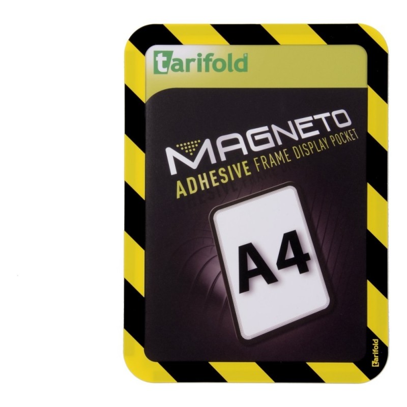 Tarifold – kapsy samolepicí Magneto bezpečnostní A4 / 2 ks žluto-černé