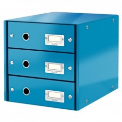 Box zásuvkový CLICK & STORE 3 zásuvky modrý