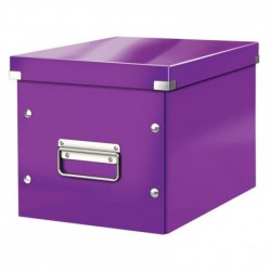 Krabice CLICK & STORE WOW střední čtvercová, purpurová