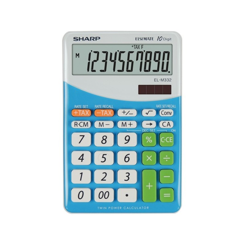 Kalkulačka SHARP EL332B BL stolní / 10 míst modrá