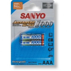 Baterie dobíjecí AAA kapacita 1000 / 2 ks