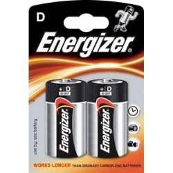 Baterie alkalická Energizer monočlánek velký LR20 / 2 ks