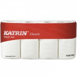 Papír toaletní Katrin Classic 200 útržků, 2-vrstvý recykl bílý / 8 ks