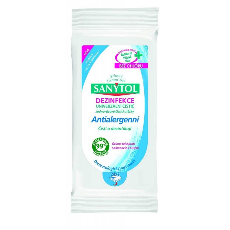 Sanytol antialergenní utěrky 2 x 24 ks