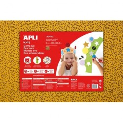Pěnovka APLI 600x400x2 mm s potiskemi žlutá - leopard/3 listy