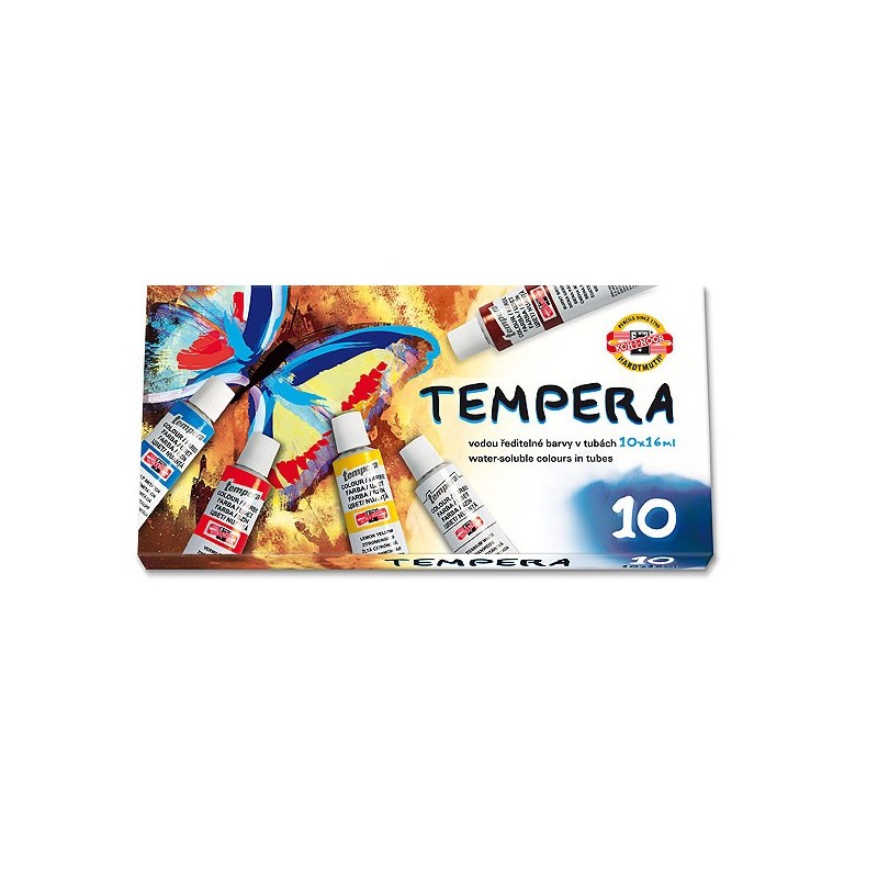 Barva temperová sada 16ml/10 odstínů KIN