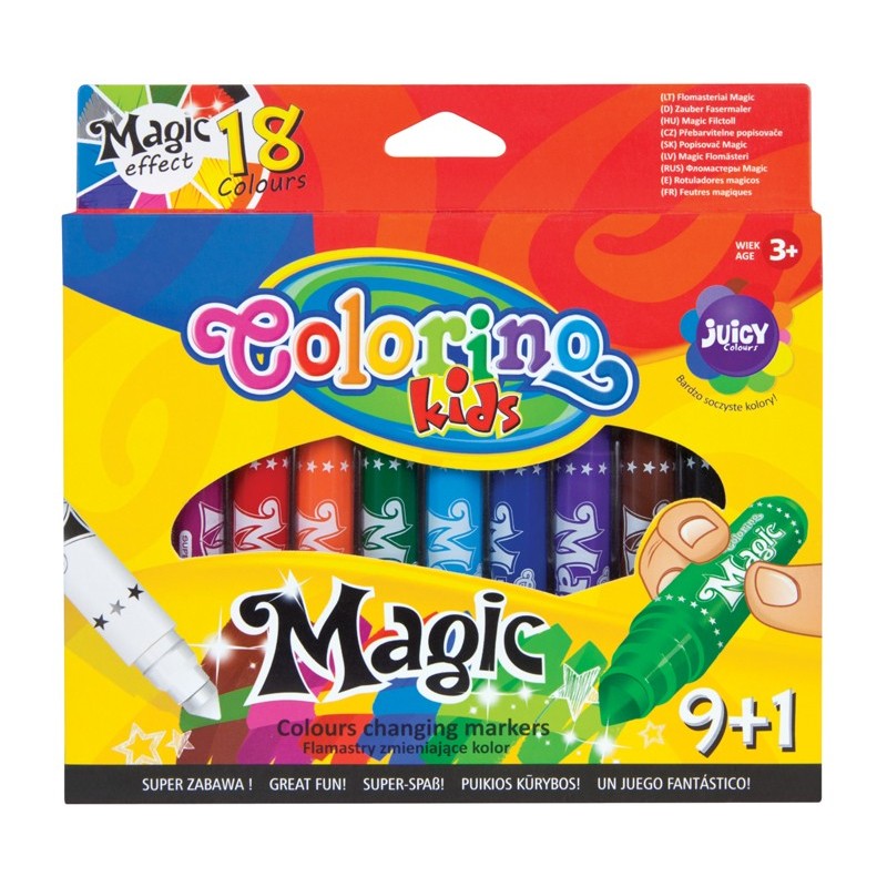 Popisovače měnící barvu Magic Colorino 9  barev + 1