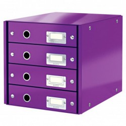 Box zásuvkový CLICK & STORE 4 zásuvky purpurový