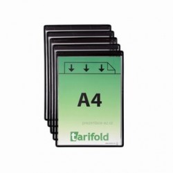 Tarifold - kapsy magnetické A4 na výšku /5ks černé