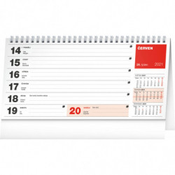 Stolní kalendář Plánovací řádkový 2021, 25 × 12,5 cm